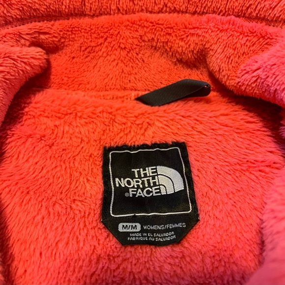 THE NORTH FACE Pink & Charcoal Black Denali Silken Fleece Zip-Up Jacket. Size M - Picture 3 of 8